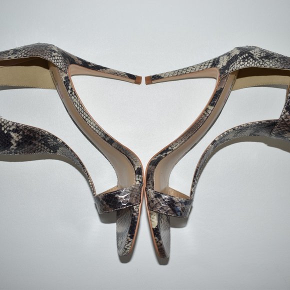 Just Fab Women's New Bridgette Snake Skin Open Toe - Picture 9 of 12